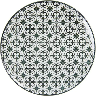 Immagine prodotto di Piatto da portata Clayre & Eef Ø 26 cm in Vetroceramica bianca e nera
