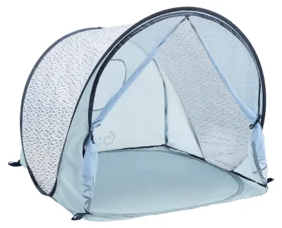 Image de Tente de plage Babymoov Strandmuschel avec protection UV - Facteur de protection solaire 50, système pop-up, protection solaire, motif "Blue Waves"