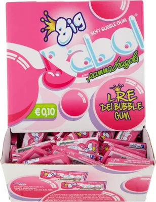 Produktbild von Big Babol Panna E Fragola Kaugummi mit Sahne- und Erdbeergeschmack 200 Stück