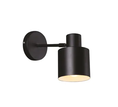 Immagine prodotto di Applique classica nera con paralume rotondo in metallo BLACK 1xE27 60W W0188 Maxlight