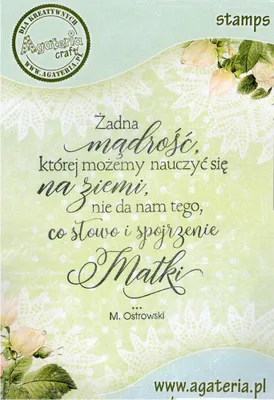Zdjęcie produktu dla Stempel polimerowy - Żadna mądrość - Agateria