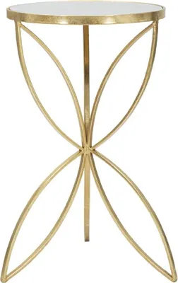 Image de Mauro Ferretti table d'appoint papillon Ø 35x60 cm or argent