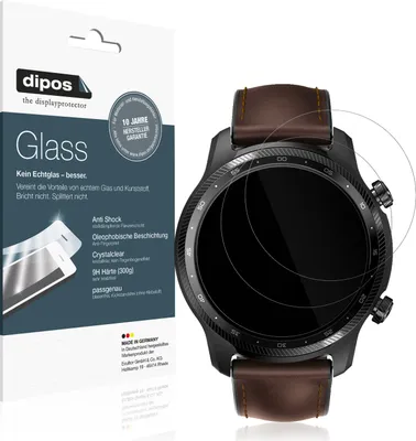 Produktbild von 2x Schutzfolie für Ticwatch Pro 3 Ultra - Anti-Shock 9H Folie dipos Glass Kunststoffglas