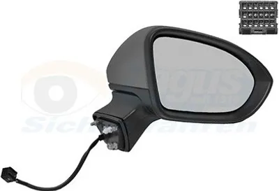 Produktbild von VAN WEZEL 3810808 Außenspiegel Seitenspiegel Rechts für OPEL Astra K Sports Tourer (B16) Konvex Beheizt Grundiert
