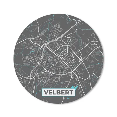 Produktbild von MuchoWow® Mauspad Mousepad Blau - Deutschland - Karte - Stadtplan - Velbert 40x40 cm - Mousepads - Maus Mat - Pad - Mausunterlage - Schreibtisch Accessoires