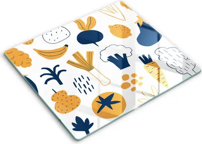 Produktbild von Abdeckung Glas - Küchenabdeckung - 60x52 cm - Abdeckplatte -Lebensmittelillustration