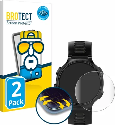 Produktbild von 2x BROTECT Fullscreen Schutzfolie für Garmin Forerunner 735XT Displayschutz Folie Fullcover Klar Transparent
