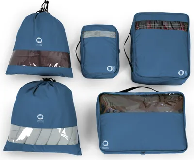 Produktbild von Packhilfe Reise Organizer-Set 5-teilig, Koffer-Organizer Packtaschen Packing Cubes Bags, Packwürfel wasserfest Kleidung Aufbewahrungstaschen