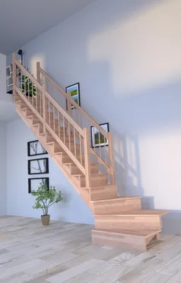 Obrázek produktu pro Dřevěné schodiště Lindos (buk) v 1/4 točité konstrukce vlevo-80 cm-dřevěné designové zábradlí-obě strany-s podstupnicemi
