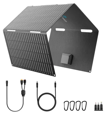 Imagen del producto de Panel solar portátil de 60 W - Plegable y compacto - Carga rápida con USB-C PD3.0 y USB-A QC3.0