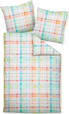 Produktbild von Janine Design Mako-Soft-Seersucker Bettwäsche-Garnitur TANGO 20105 Farbe multicolor-09 Größe 135X200+80x80cm