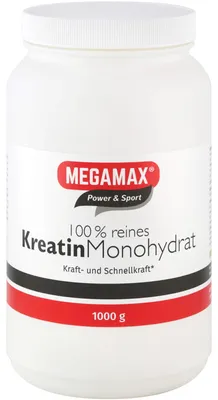 Produktbild von MEGAMAX Power & Sport 100 % reines Kreatin Monohydrat Pulver, 1000 g Pulver
