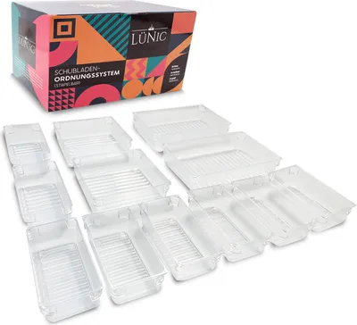 Produktbild von Schubladen Ordnungssystem Sortierbox Organizer aus Kunststoff - 12 Teile