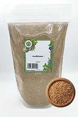 Produktbild von KT 1000 g / 1 Kg Senfkörner Senf ganz Senfsaat Senfsamen - 1A Qualität
