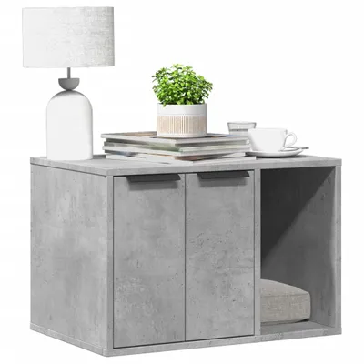 Produktbild von "WINTER SALE"Katzenklo - modernes Design - Katzenbaum - Betongrau 60x40x40cm Holzwerkstoff NEU771900 - Kratzbäume