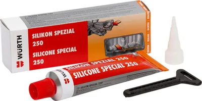 Immagine prodotto di Sigillante a base di silicone, silicone super RTV 250, pasta nera sigillante, silicone nero alta temperatura RTV auto guarnizioni moto, 100 g Würth
