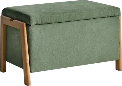 Obrázek produktu pro BELIANI Úložná lavice Zelené látkové čalounění Moderní design Glam styl Obývací pokoj Ložnice