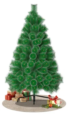 Immagine prodotto di Albero di Natale artificiale QEENTOE, 120 cm, abete con punte bianche, aghi di abete in PVC, verde, effetto neve, completo di supporto
