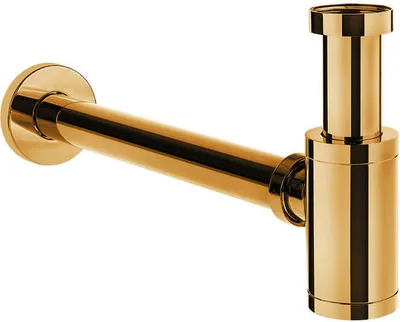 Produktbild von Design Waschbecken Siphon rund Gold