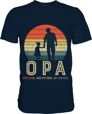 Produktbild von Opa und Enkelin Herren Premium T-Shirt – Navy / L