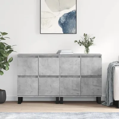 Produktbild von vidaXL Sideboards 2 Stk. Betongrau Holzwerkstoff