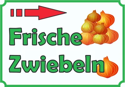 Produktbild von Verkaufsschild Schild Zwiebeln rechts A1 (594x841mm)