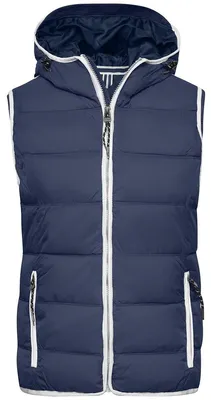 Immagine prodotto di James and Nicholson - Gilet "Maritime" da donna LT2625 (XXL) (blu navy/bianco)