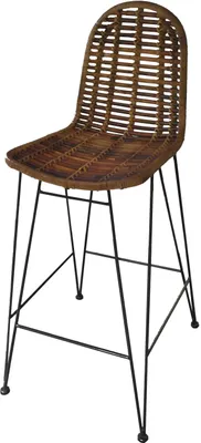 Produktbild von Barhocker Rattan Barstuhl Tresenhocker Küchenstuhl Küche Tresen Stuhl Hocker