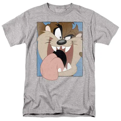 Image de T-shirt Looney Tunes, modèle unie pour hommes/femmes, référence TV36726 (taille 5XL), couleur "Heather" (gris chiné)