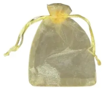 Produktbild von Goldfarbene Organza-Säckchen, 7 x 10 cm, 10 Stück – Penword