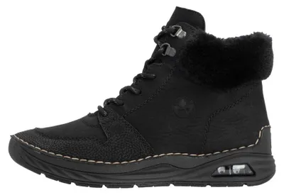 Imagen del producto de Zapatos de cordones negros para mujer de la marca Rieker, ideales para uso diario