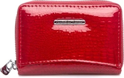 Produktbild von Jennifer Jones Damen Visitenkartenetui Echtleder Lackiert Reißverschluss 16 Kartenfächer