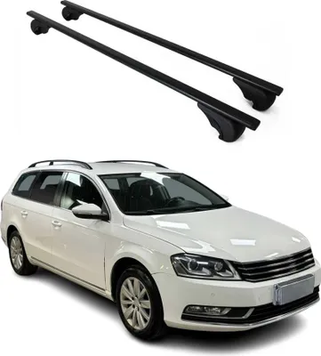Produktbild von Dachträger Grundtäger für VW Passat Alltrack B7 2012-2014 75kg Metall Schwarz 2x