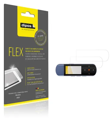 Produktbild von 2x Schutzfolie für RUIZU X69 Folie, 100% Displayabdeckung, dipos Flex