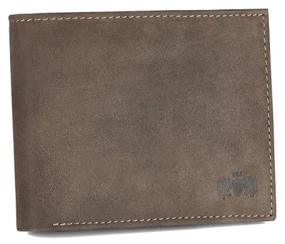 Obrázek produktu pro Pánská kožená peněženka hnědý,horizontální, ZAGATTO,ochrana RFID, peněženka na bankovky, karty, doklady, kapsa na západka, 12x9,5x2 cm, ZG-02 BAW