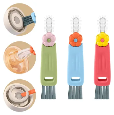 3-teiliges Reinigungsbürsten-Set, 3-in-1, rot/blau/grün