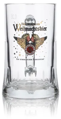 Produktbild von Heidelberger Brauerei Glas 0,3l Bierkrug Weihnachtsbier Humpen Seidel Gläser