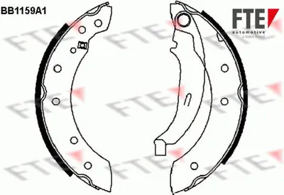 Produktbild von FTE Bremsbackensatz Trommelbremse Hinten für RENAULT CLIO II (BB0/1/2, CB0/1/2) 203mm 9100031