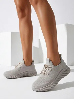 Produktbild von Aurelia Beige Royalfashion - Beige Damen-Sneakers Stoff zum Schnüren, Größe 41