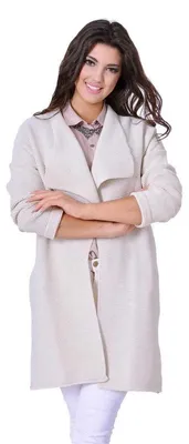 Produktbild von Damen Strickjacke Sweats Poncho Umhang Cardigan Jacke; Beige/S/M/L