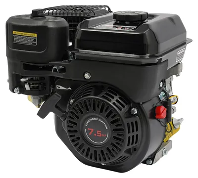 Produktbild von Gasmotor, 7,5 PS, 4-Takt Einzylinder, 3,6 L Kraftstoffkapazität, 0,6 L Ölkapazität, Maximale Drehzahl 3600
