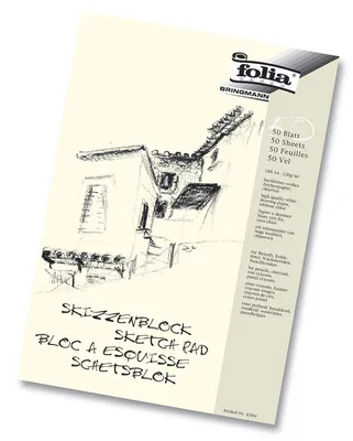 Produktbild von FOLIA Skizzenblock - A4, 120 g/qm, 50 Blatt