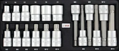 Produktbild von 1/2 Steckschlüssel-Garnitur WGB, 18-tlg"