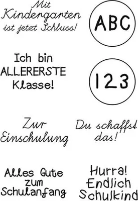 Produktbild von Clear Stamps "Einschulung", 8-teilig