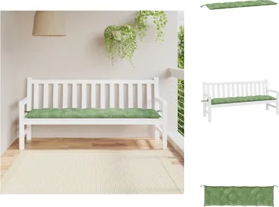 Image de vidaXL Coussin de banc de jardin 180x50x7 cm tissu Oxford - coussin de siège