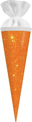 Produktbild von Goldbuch Geschwistertüte Glitter Neonorange 10x30 cm