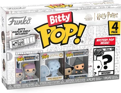 Produktbild von Harry Potter Dubledore Minerva McGonagall Nick 4er Pack - Bitty Pop! Funko