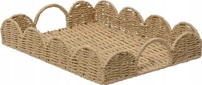 Zdjęcie produktu dla Pleciona taca do serwowania z falistym brzegiem 7x30x40cm