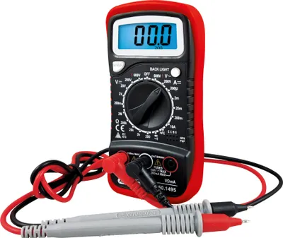 Zdjęcie produktu dla KS Tools 150.1495, Multimetr cyfrowy, Multimetr ręczny, 0.2 - 600 V, 200 - 600 V, 200 - 2000000 Ω, Plastik, Guma