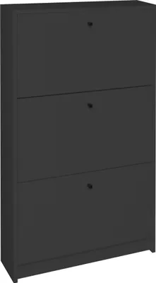 Zdjęcie produktu dla Schuhkipper >Flap< in anthrazit matt lack, Holzwerkstoff - 60x104x16cm (BxHxT)